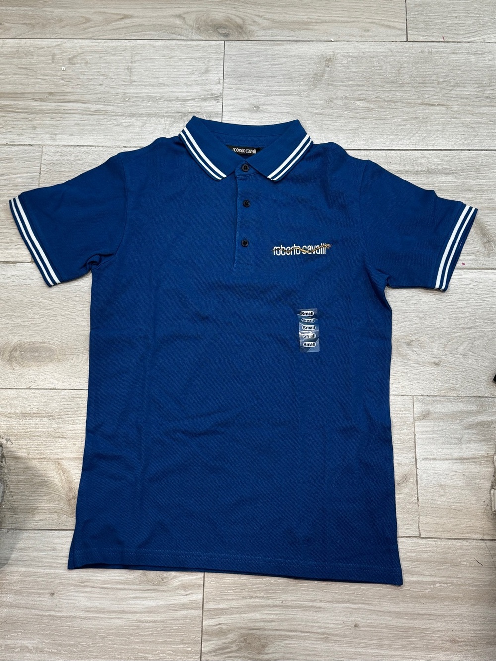 ✨ NWT Roberto Cavalli Blue Polo  ✨ - Picture 2 of 5